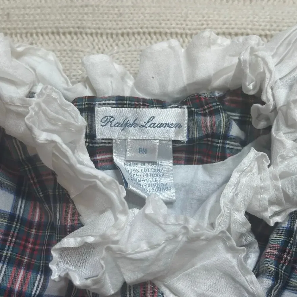 Ralph Lauren Plaid Wrap Dress sz 6 m